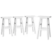 Artiss Set of 4 Bar Stools Black Wooden