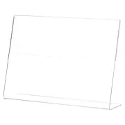 12 Pack 8.5x11" Acrylic Sign Holder L Shape Horizontal Menu Display Stand Clear