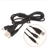 1PCS Cable for Sony PSP 1000 & Slim 2000 3000 1000E 2 in 1 USB charge Black 1.2m