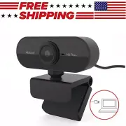 1080P Full HD USB Webcam for PC Desktop, Laptop Web Camera with Microphone Black