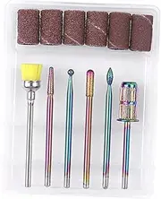 HYTROVE 1Set Nail Drill Set Alloy Grinder Bits for Polishing Smoothing Carving Gel Nails Compatible with All Nail Polishers for Salon Home Use