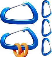 Key Hooks for Keychain - D Shaped Spring Hook Small Carabiners,Multipurpose Camping Accessories Buckle for Hiking, Climbing, Outdoor Activities