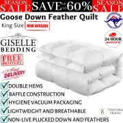 Giselle Bedding King Size 700 GSM Goose Down Quilt Winter White 233 Thread Count