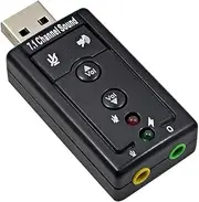 USB External SoundCard Adapter Stereo Audio Virtual 7.1 Ch Headset Speaker Mic for PC Computer Desktop Notebook