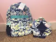 NWT Ivivva By Lululemon Back At It Backpack SHFL/SKYE Lunch Bag SHFL/DEIN