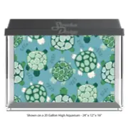 Colorful Pattern Turtles Polyester Fish Tank Glass Backdrop Aquarium Background