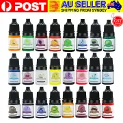 24 Bottle Epoxy Resin 5ml Pigment Alcohol-Based Ink Diffusion Kit Liquid Dye Kit