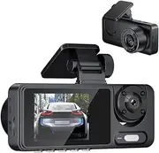 3 Cameras Dash Cam Multi-Language Clear Car Rearview Mirror Car Video Recording Camcorder Wide Angle Car Camera Recorder Auto Safe Driving Recorder