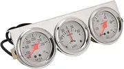 Gauge Kit, Universal 52mm Triple Gauge 3 in 1 AMP Oil Pressure Gauge Temperature Gauge Volt Meter, Accurate and Easy Reading Auto Gauges for Most 12V Vehicles