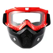 Motorcycle Face Helmet Goggles Mask Tpu+Pc Windproof