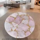 Rose Quartz Coffee Table Top, Round Quartz Center Table Top, Living Room Decor