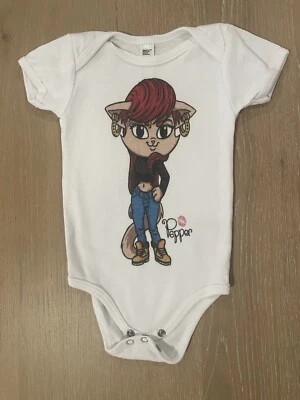 INFANT GIRLS One Piece 1PC BAD KATZ PEPPER 3/6 MONTHS NWT