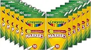 Crayola Fine Line Markers Bulk, School Supplies for Kids, 12 Marker Packs with 10 Colors, Multi
