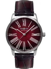 Zeppelin 83455 Red Dial Leather Womens Watch