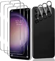 for [3+3Pack] Samsung Galaxy S23 Plus+ Tempered Glass Screen Protector+ Camera Lens Protector [Case Friendly] [Anti-Scratch] [Ultrasonic Fingerprint Unlock] Clear HD Protective Film