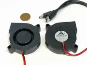 2 pcs USB C GDSTime Blower computer Fan 5V 50mm 5015 50mm x 15mm 5cm type c A9