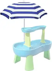 Exokug Beach Umbrella for Kids Water Table & Picnic Table Shade, Heavy-Duty Children's Portable Outdoor Umbrella, 47 Inch UV Protection for Sand Play, Camping, Garden and Beach