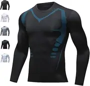 [Generic] Vitrumite Compression Shirt, Quick Dry Long Sleeve Moisture Wicking, Long Sleeve Compression Shirts for Men