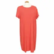 EILEEN FISHER Mimosa Pink Viscose Jersey Shift Dress 1X