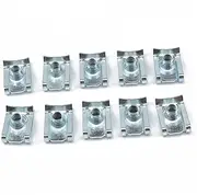 iplusmile 80pcs Pinch Nut Body Clips and Fasteners Parts Panel Clips Motor Bike Motorcycle Silver