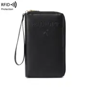 RFID Blocking Passport Holder, Travel Wallet, Ticket, Credit Card Bag, Multifunc