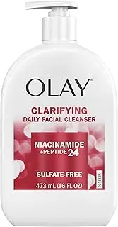 Olay Niacinamide + Peptide24 Regenerist Clarifying Daily Facial Cleanser, 473 ml