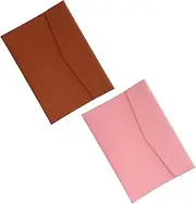TOGEVAL Stylish 2pcs A4 Document Folder Bag Buckle File Bag Document Storage Organizer Perfect for Men Random Color