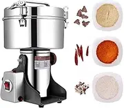 4500G Commercial Electric Grain Mill Grinder Herb Grinder Cereal Pulverizer Stainless Steel Swing Type Coffee Grinder 30 Sec Fast Grinding Various Grains Coffee Spice Herbs