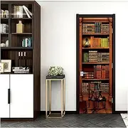 Door Stickers 3D Self-Adhesive Wall Stickers Door Stickers Bedroom Kitchen Refurbished PVC Door Stickers Creative Door Stickers (Color : A, Size : 95x215cm)