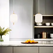 Pino Jar Pendant Light in Opal Matte or Smokey Black