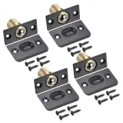 4Pcs Closet Door Ball Catch Latch Adjustable Top Door Spring Latch Black