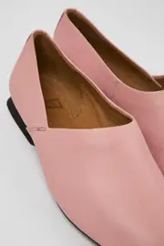 Casi Myra Pink leather ballerinas for women