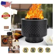 7.8 Inch Portable Fire Pit - Cast Iron Tabletop Fire Bowl for Campsites & Patios