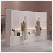 Magnetic Door Curtain Foldablea Paper Room Divider with LED Light & Thickened Panels - Portable Privacy Screen Partition for Home, Office, Dorm, Studio, Clothing Store & Live Streaming(6.6x0.85x6ft)