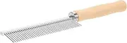 Kisangel Cat Grooming Comb with Stainless Steel Teeth Ergonomic Handle Dematting Tool for Shedding and Knot Removal for Indoor Cats and Dogs