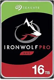 Seagate IronWolf Pro, NAS, 3.5" HDD, 16TB, SATA 6Gb/s, 7200RPM, 256MB Cache, 5 Years or 2.5M Hours MTBF Warranty