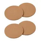 4pc Cuisena Brown 18cm Cork Trivets Heat-Resistant Mat Set Table Protector Round