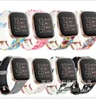 For Fitbit Versa / Versa 2 Watch Band Strap Silicone Colorful Flowers Printing