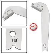 NEW 118 Degree Drill Bit Gauge Sharpening Angle Inspection Stainless Steel Tool
