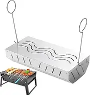 Grill Smoker Box - BBQ Smoker Box Tray Stainless Steel - Charcoal Holder for Outdoor Grill Meat Food Barbecue, Lid Design, Add Smoked BBQ Flavor