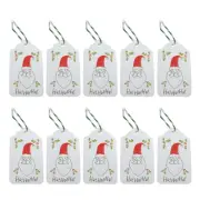 50PCS Christmas Gift Tags Kraft Tags Santa Tags with 10m Cotton Strings for