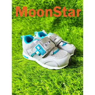 *十隻爪子童鞋*日本月星 Moonstar  CARROT系列 3E寬楦速乾機能童鞋 帥氣灰色寬楦運動鞋 休閒鞋