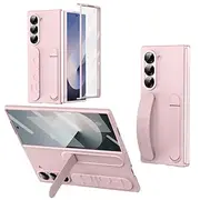 Phone Case For Samsung Galaxy Z Fold 7 Z Fold 6 Z Fold 5 Z Fold 4 Back Cover with Stand Holder with Screen Protector Full Body Protective Retro PC Silicone
