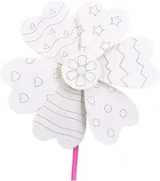 NOLITOY 1 Set 10pcs DIY Blank Windmill Craft for Unfinished Painting Enhance Creativity and Coordination Present for