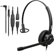Telephone Headset 2.5mm for Polycom Cisco Panafonic Monaural M60911