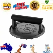Smash Burger Press – Cast Iron Grill Press for Griddle, Bacon & BBQ