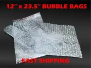 12" x 23.5" POUCHES BUBBLE OUT BAGS CUSHIONING WRAP PROTECTIVE SELF SEAL CLEAR