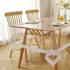Oil-proof Transparent Thin Table Cloth PVC Kitchen Dining Table Cover