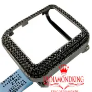 14K Black Gold Over Silver Apple Series #1 Black Cz Watch Case 42MM Sport Bezel