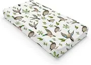 Hunting Wild Duck Leaves Baby Changing Pad Cover for Baby Boy Girl 32''x16'' Mallard Duck Unisex Fitted Diaper Change Table Sheets Comfort Soft Breathable Nursery Changing Table Sheets Mats